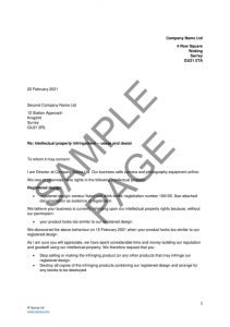 cease and desist letter UK