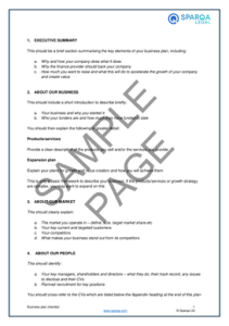 business plan template UK