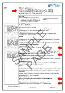 statutory demand